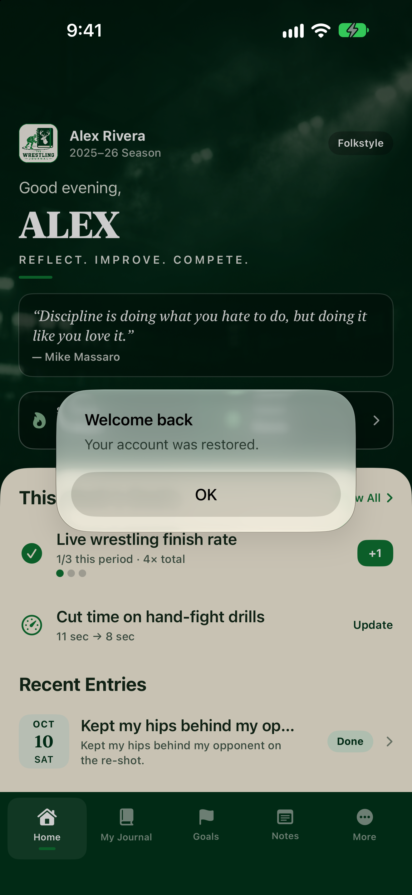 Welcome back