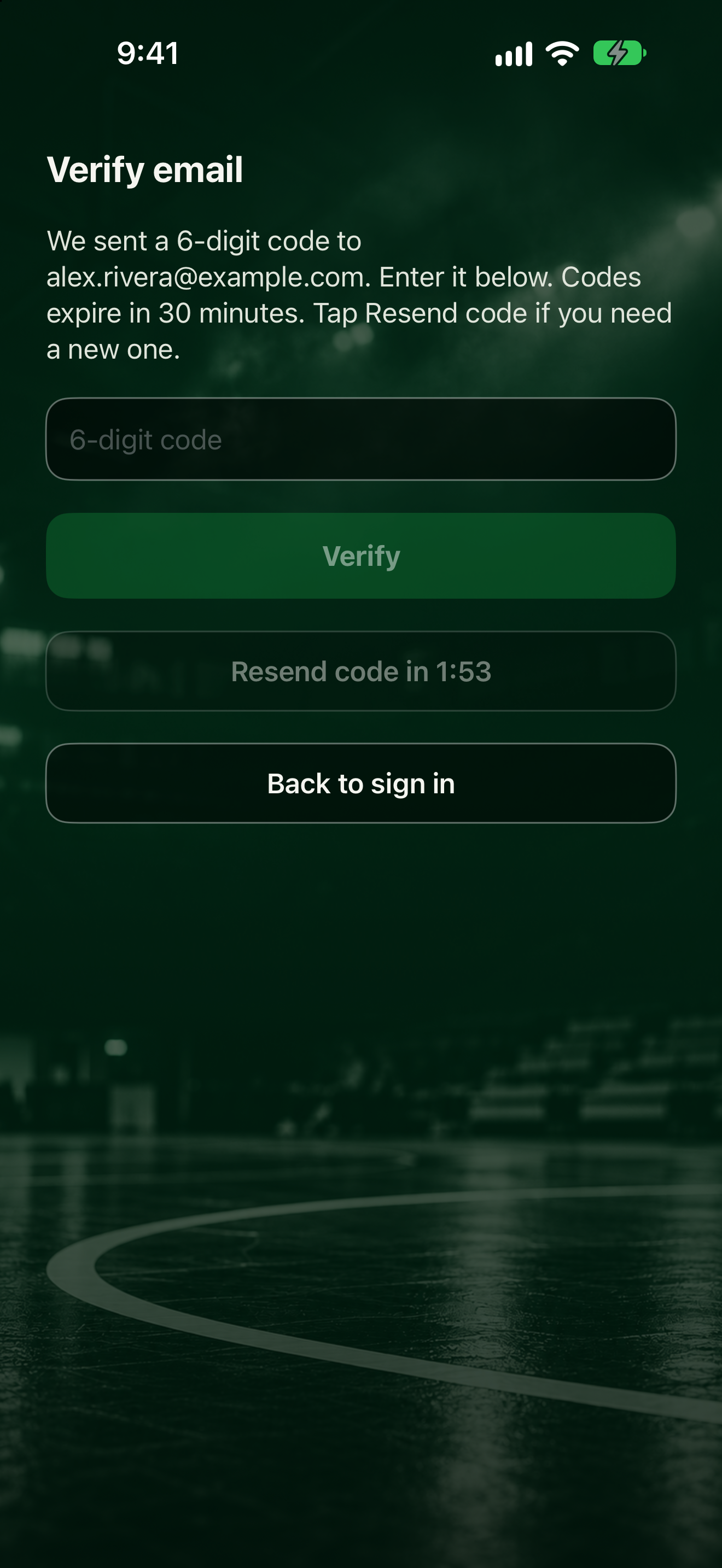Verify email
