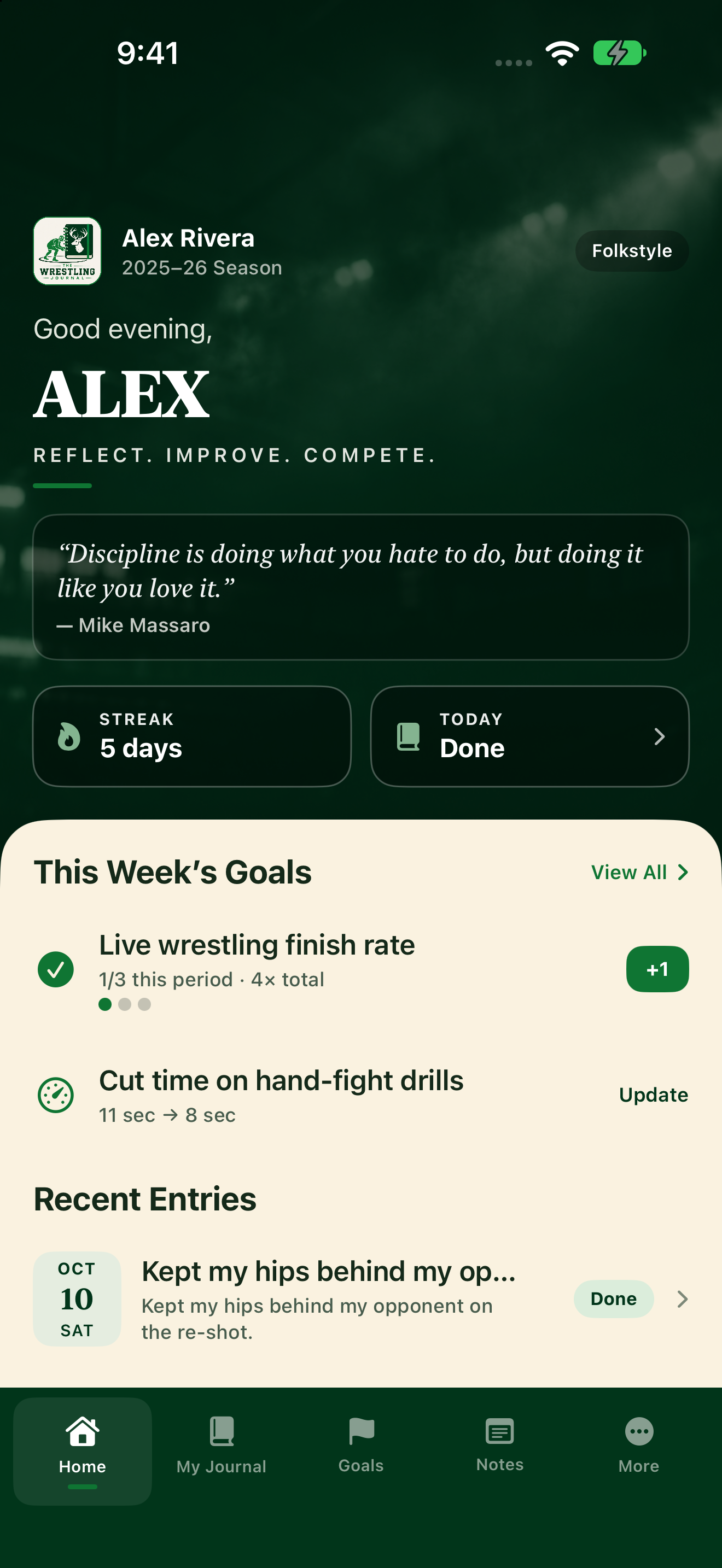 Home screen