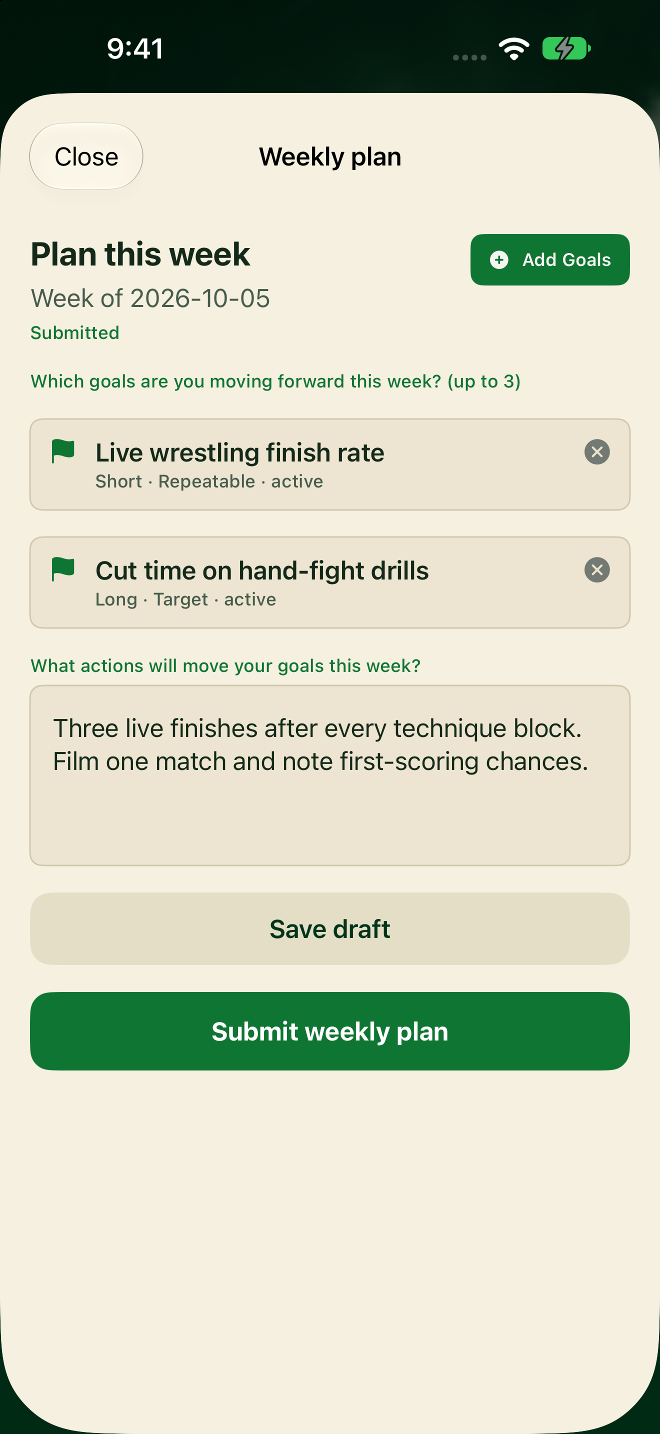 Plan this week