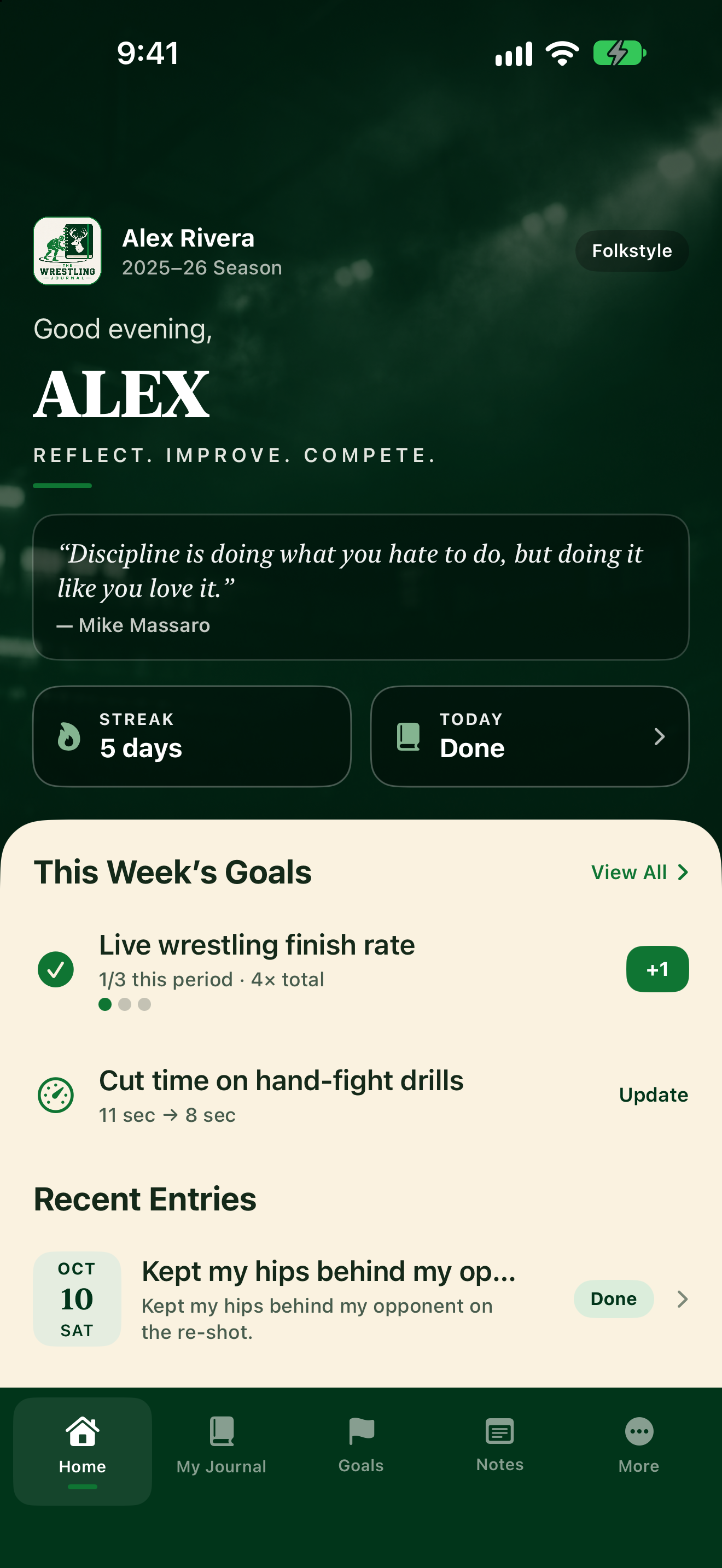 Weekly quote on Home