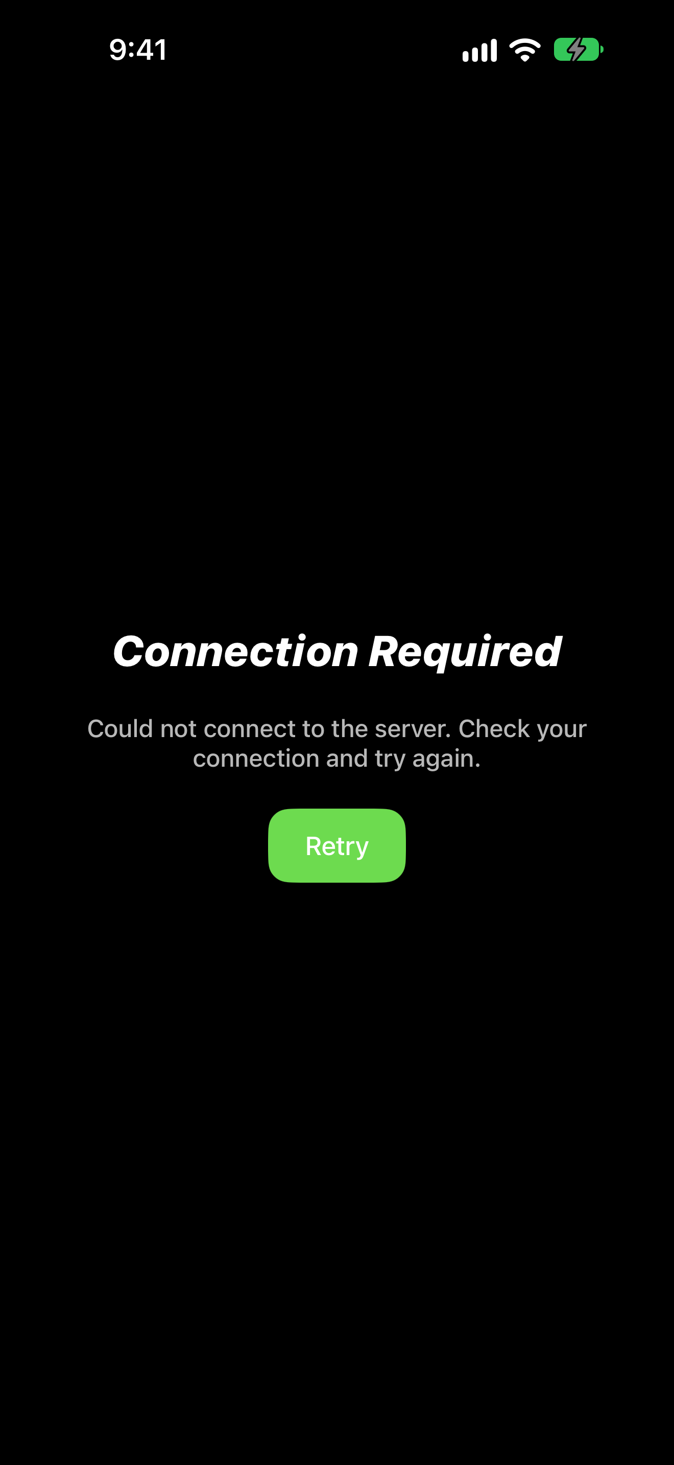 Connection Required
