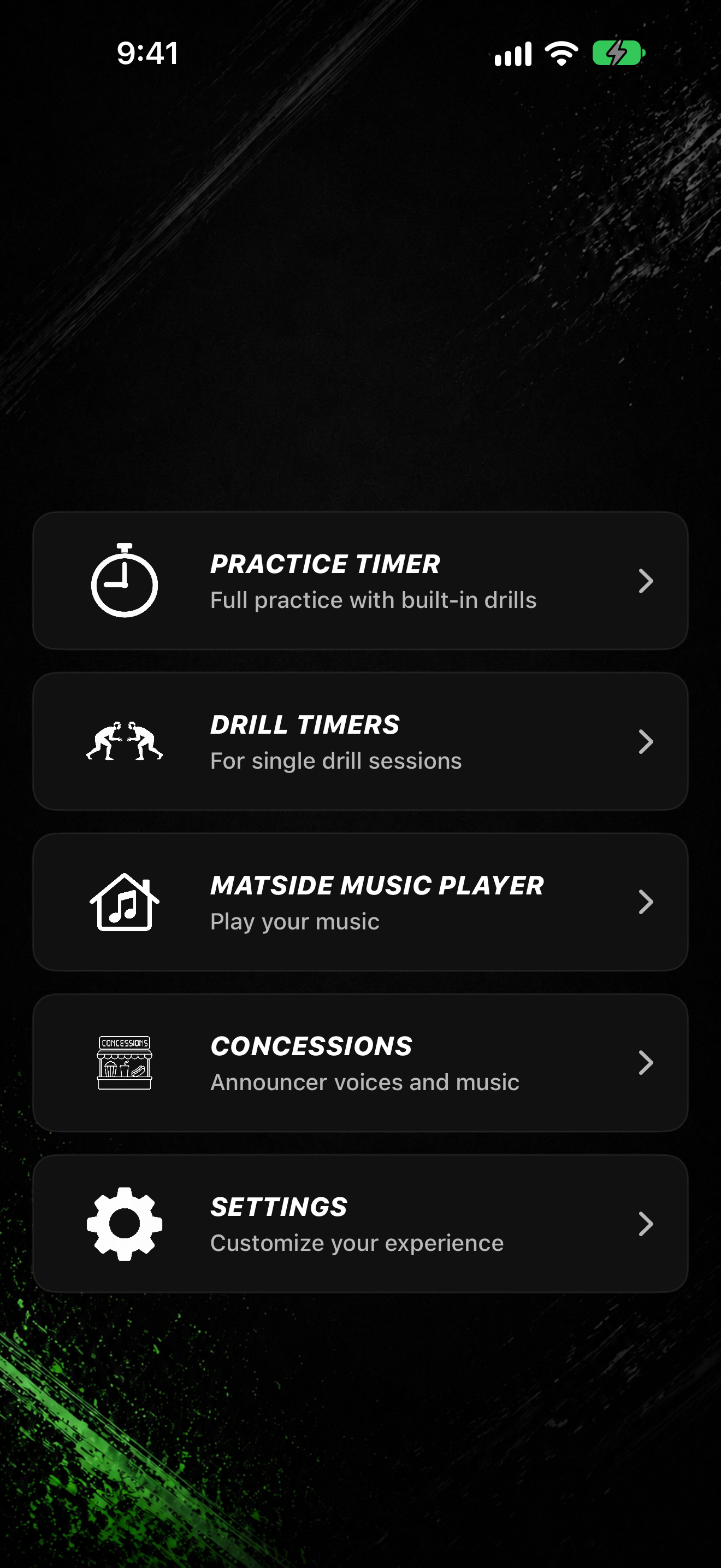 Home menu