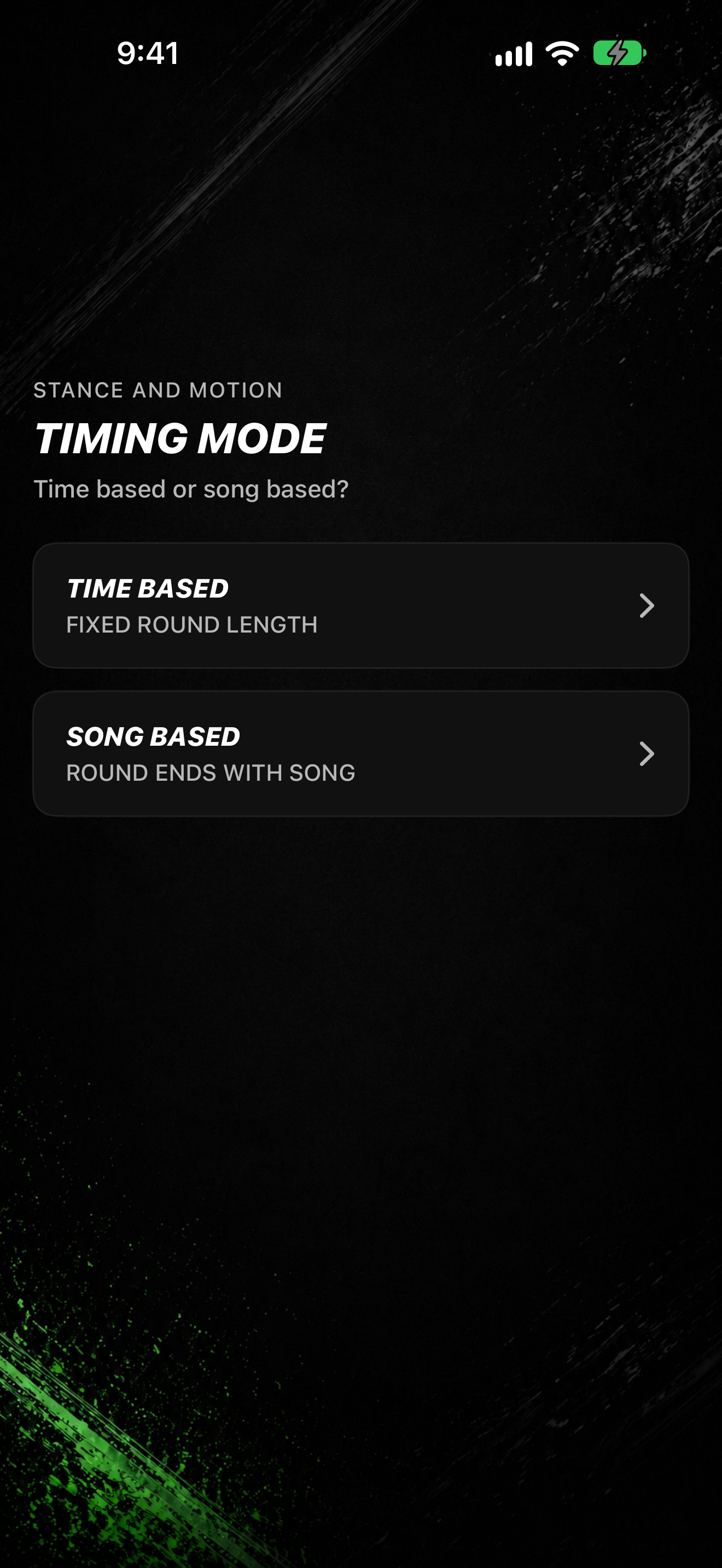 TIMING MODE setup