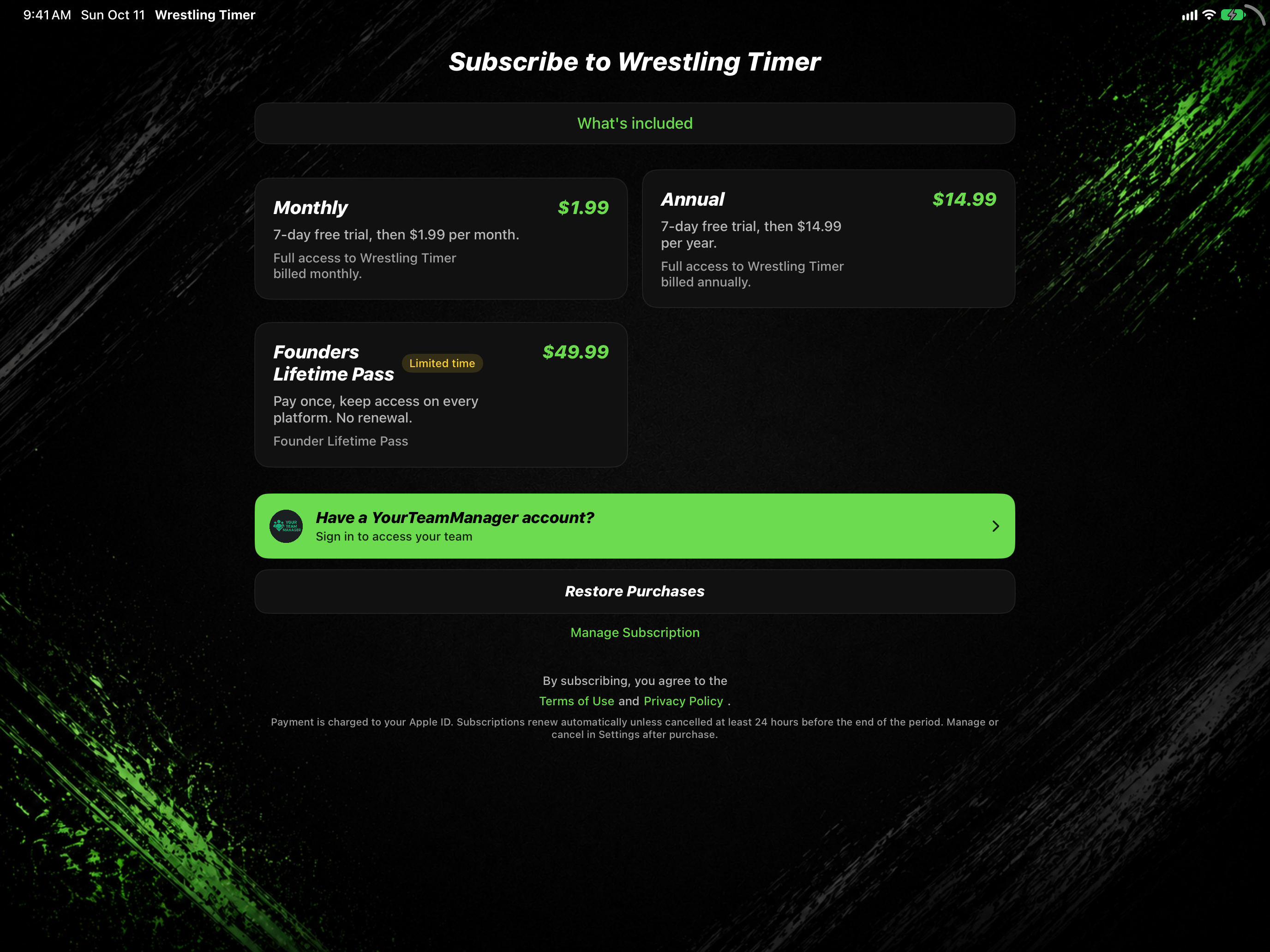Subscribe paywall on iPad