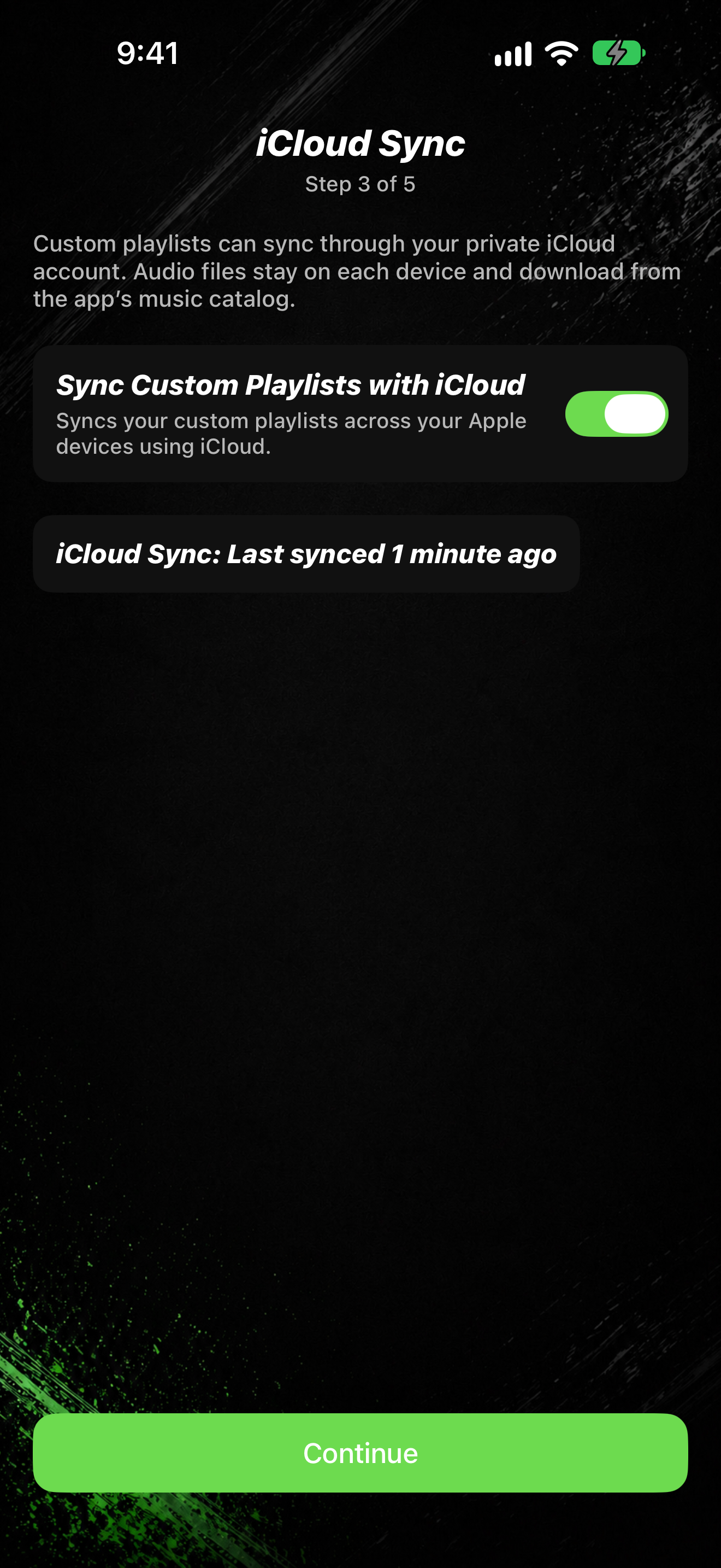 iCloud Sync Step 3 of 5