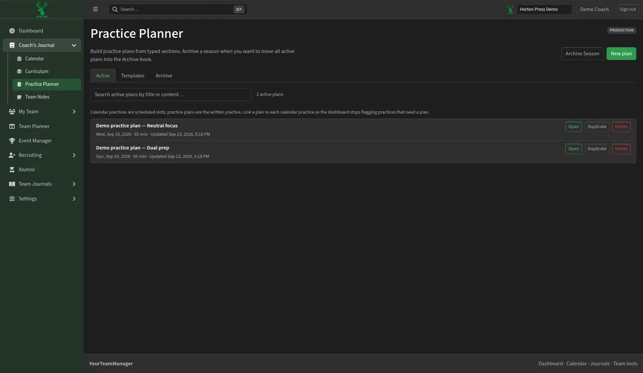 Practice Planner